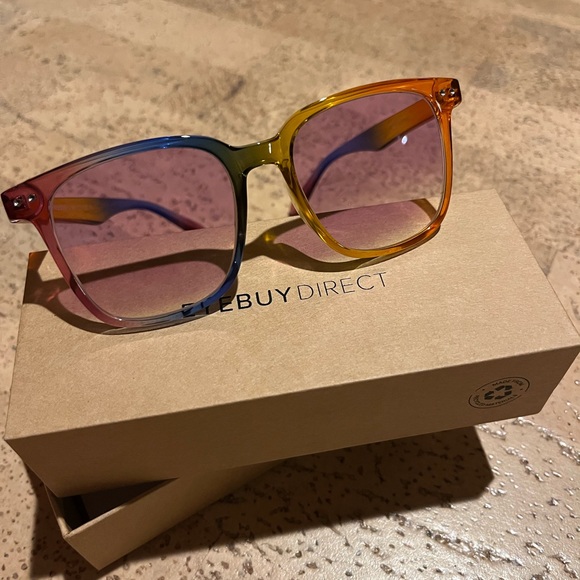 🌈Rainbow sunglasses. Light purple tint. Never worn. - Picture 4 of 5